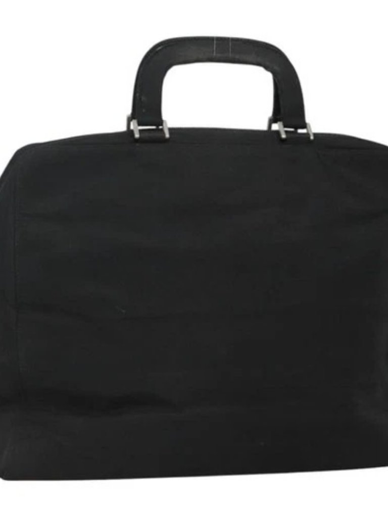 Prada Hand Bag Black Silver Auth Bs23459